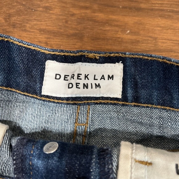 Derek Lam Denim Shorts‎ Women 24 Blue Jean Drew Cut Off Medium Wash - Picture 5 of 11